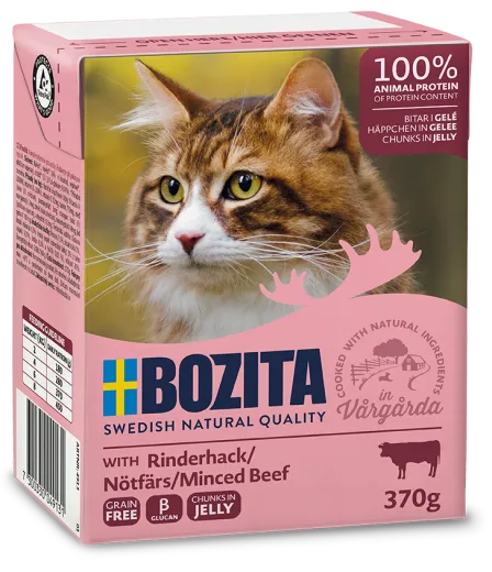 Bozita Cat Tetra Häppchen in Gelee mit Rinderhack 370 g