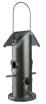Futterspender Metall silber