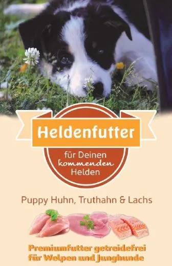 Heldenfutter Welpen Huhn,Truthahn & Lachs 2 kg