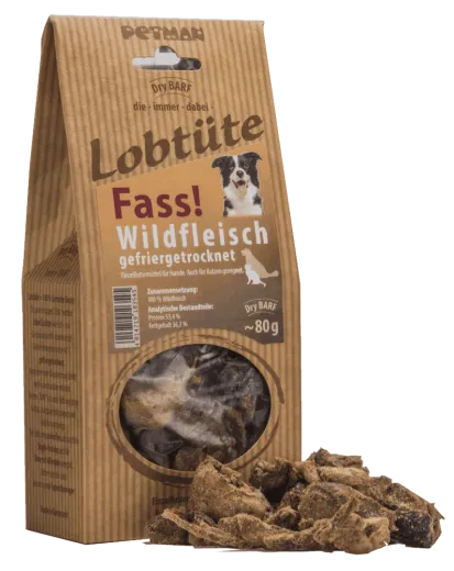 Lobtüte FASS! Wildfleisch 80 g