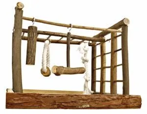 Spielplatz für Vögel, Naturholz, 35 x 29 x 25 cm