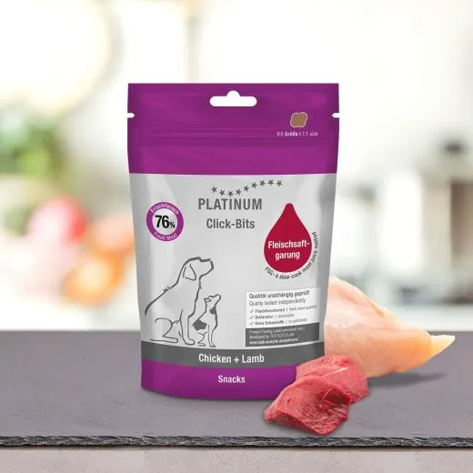 PLATINUM Click-Bits Chicken+Lamb 150 g