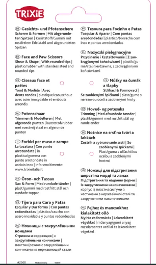 Gesichts- und Pfotenschere