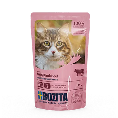 Bozita PB Feline Häppchen in Soße mit Rind 85 g