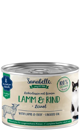 Sanabelle Leckerbissen mit feinem Lamm & Rind 195 g