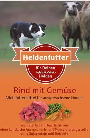 Heldenfutter Rind mit Gemüse 800 g