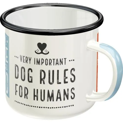 Emaille Becher - Dog Rules