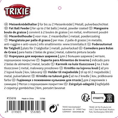 Futterspender Metall schwarz