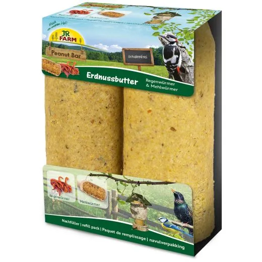 JR FARM Peanut Bar 2er Pack Regenwürmer & Mehlwürmer 700 g