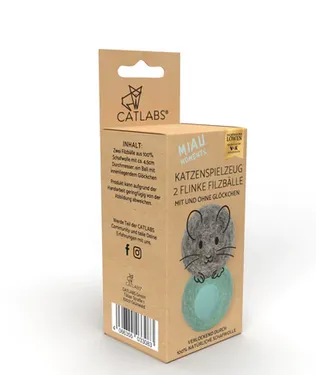 Catlabs 2 flinke Filzbälle aus Schafwolle