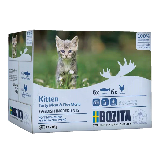 Bozita Häppchen in Sauce Kitten Fleisch-Menü 12 x 85 g
