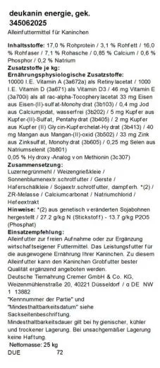 deukanin Energie 25 kg