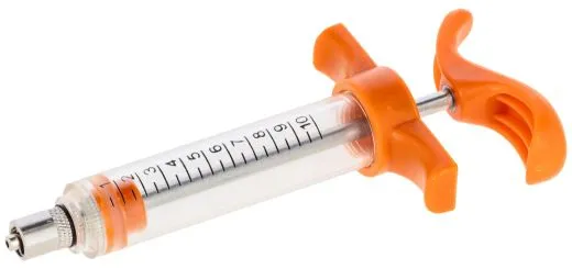 Dosierspritze 10 ml LL orange