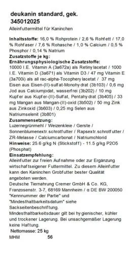 deukanin standard 25 kg