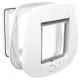 4-Wege Freilauftür speziell für Glas weiß