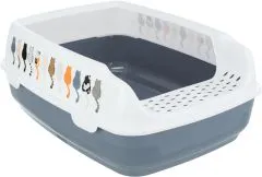 Toilette Delio mit Rand grau