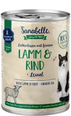 Sanabelle Leckerbissen mit feinem Lamm & Rind 400 g