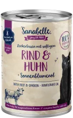 Sanabelle Leckerbissen mit saftigem Rind & Huhn 400 g